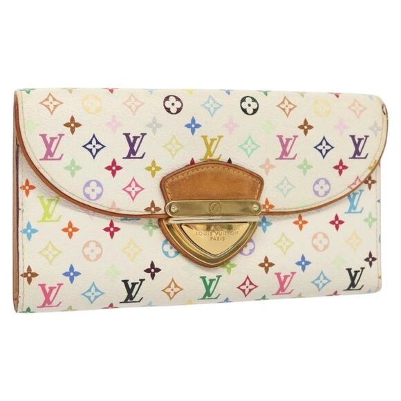 LOUIS VUITTON Multicolor Portefeuille Eugenie Wallet White M60053 LV Auth 142374 - Picture 1 of 16